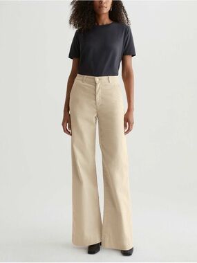 Adriana Goldshmeid Tailored Deven Corduroy High-Rise Wide Leg Retro 70s Size 26